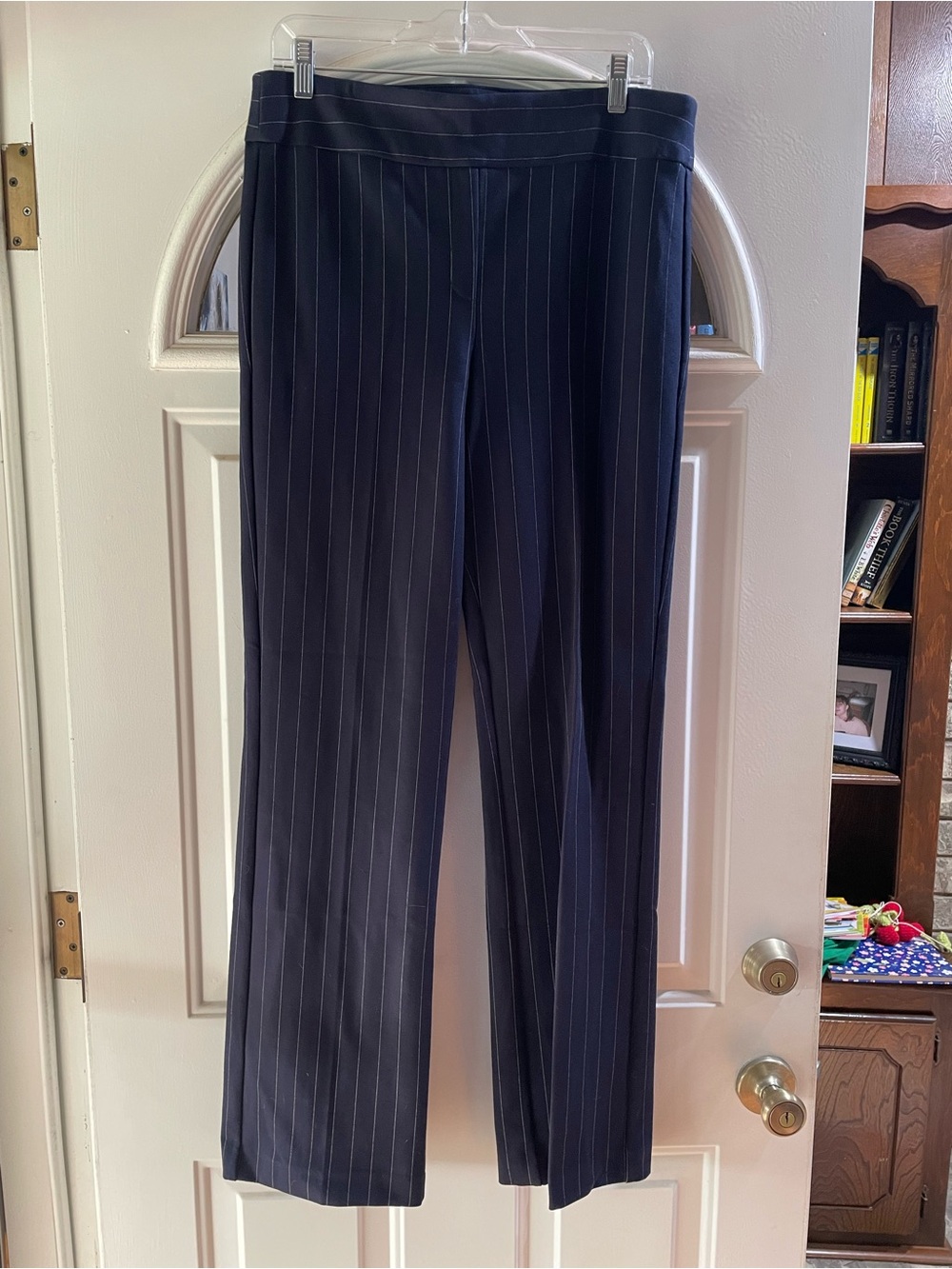 Navy Pinstripe Dress Pants
